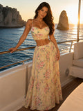 Set Floral de Top y Falda