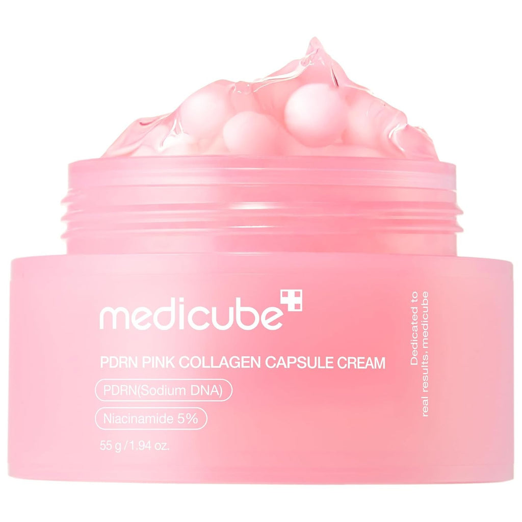 Crema de Cápsulas de Colágeno Rosa y PDRN
