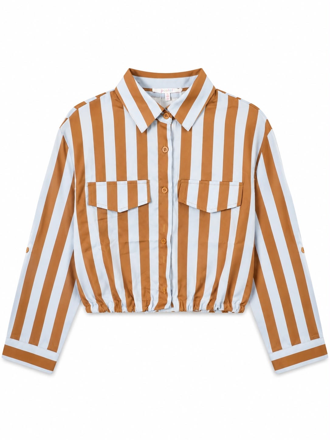 Blusa a Rayas Bolsillos