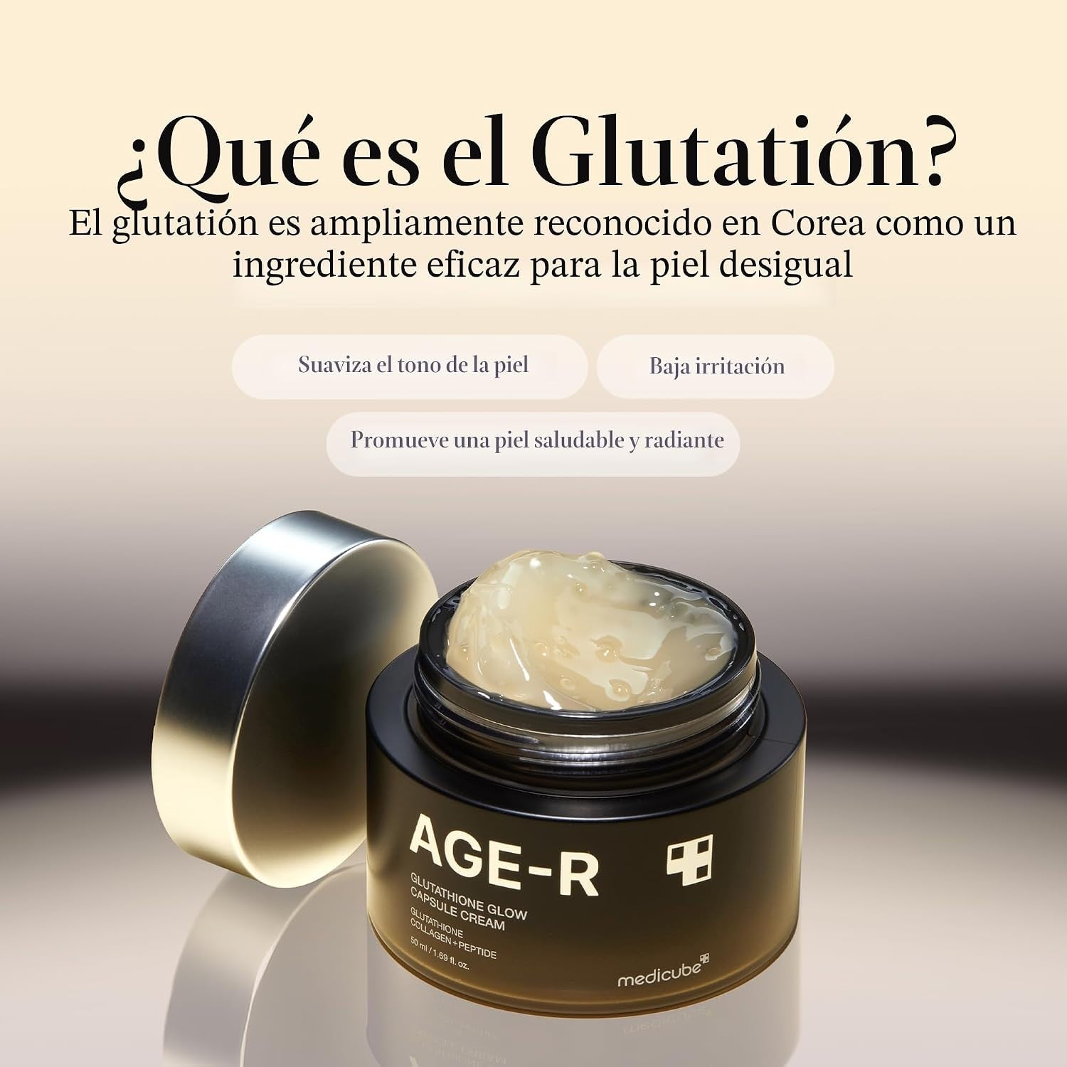 Crema de Cápsulas de Glutatión para la Luminosidad