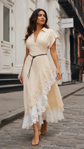 Vestido Elegante Calado Floral
