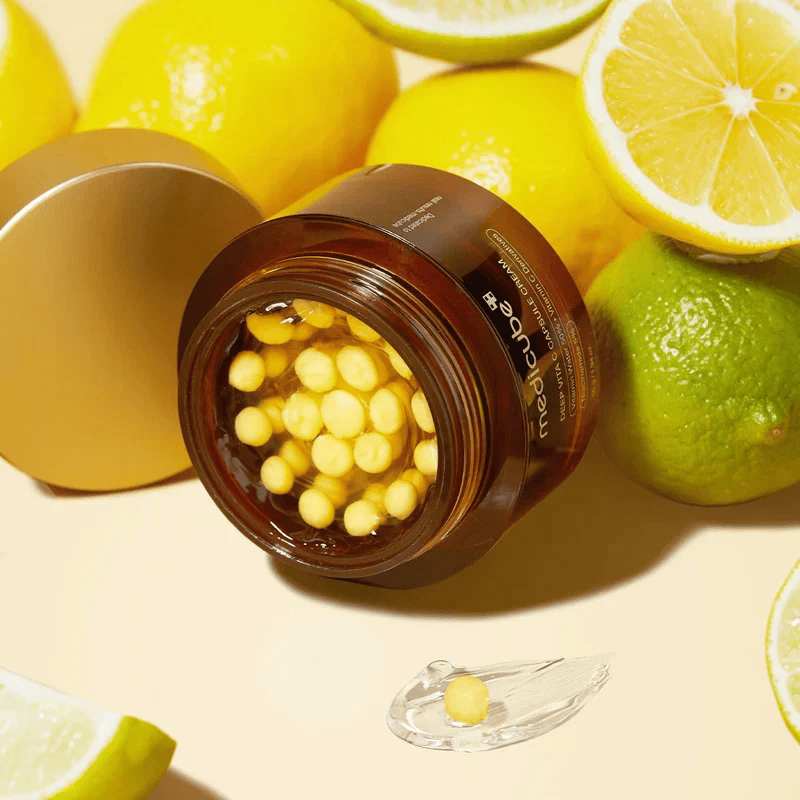 Crema en cápsulas con vitamina C