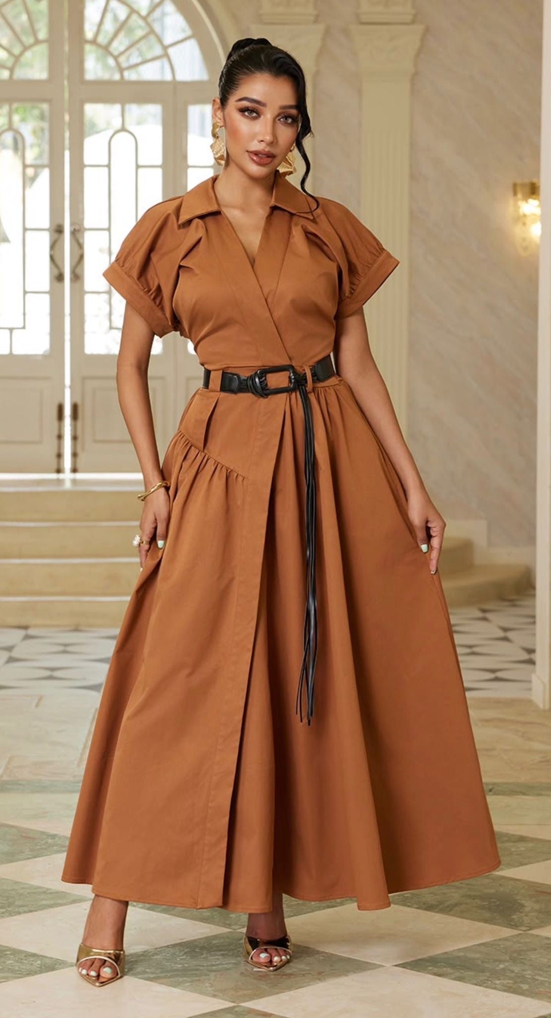 Vestido Camisero de Falda Amplia