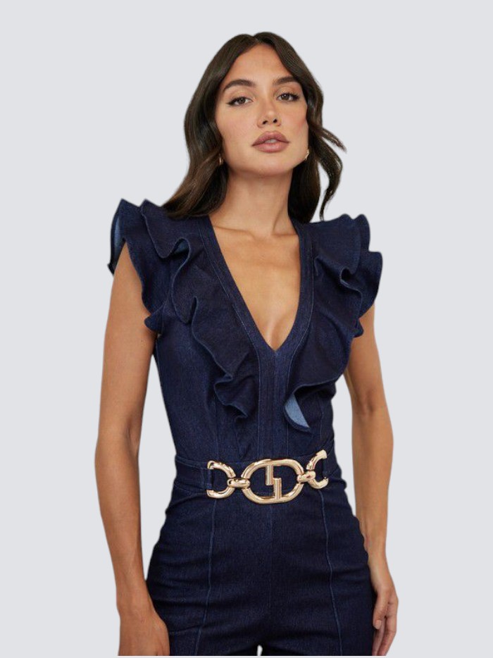 Jumpsuit Denim Elegancia Rizada