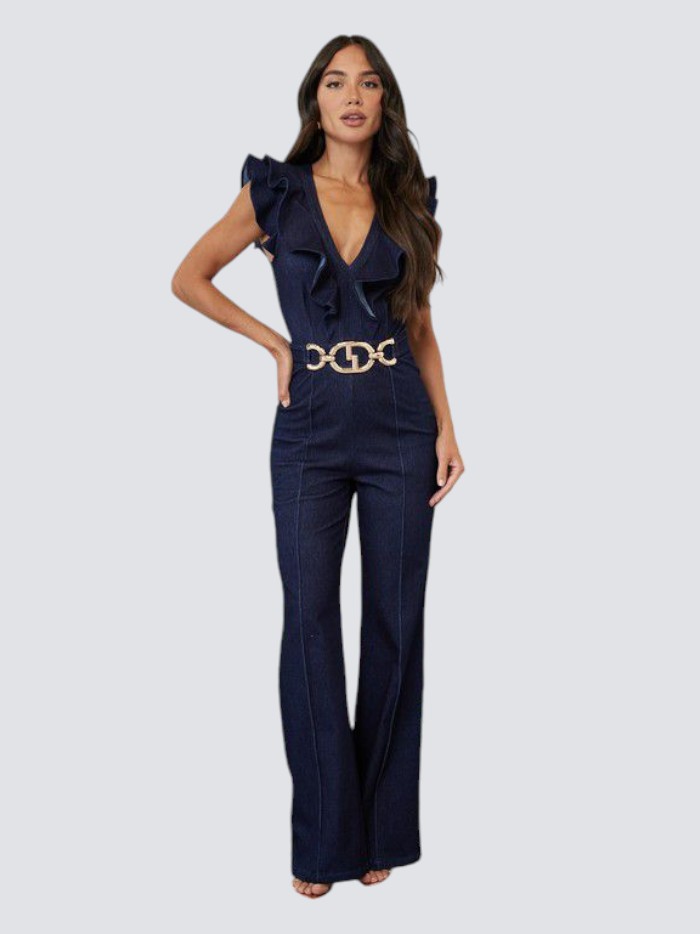 Jumpsuit Denim Elegancia Rizada